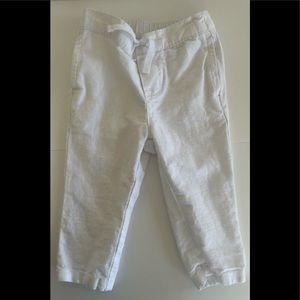 Janie and Jack white linen pants size 12-18 months
